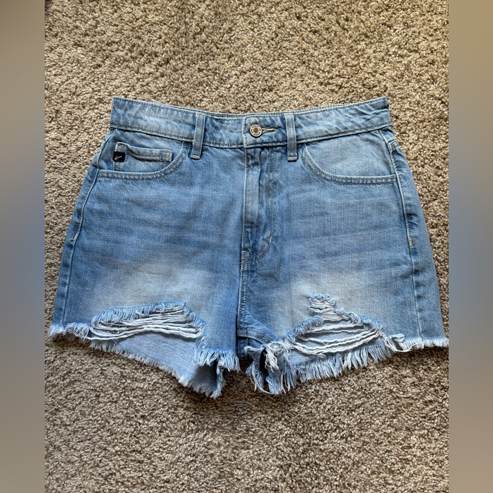 KanCan Light Blue Distressed Jean Shorts